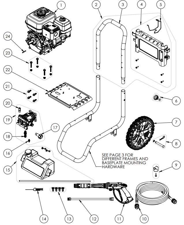 Craftsman 3100 psi Pressure Washer CMXGWFN61294 Parts manual